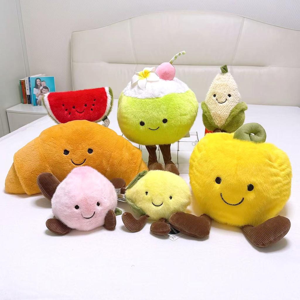 Fruit Apple Plush Toy With Pp Cotton Filling For Kids Bedroom Decor
