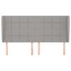 VidaXL Headboard with Ears Light Grey 183x23x118-128 Cm Fabric3117970