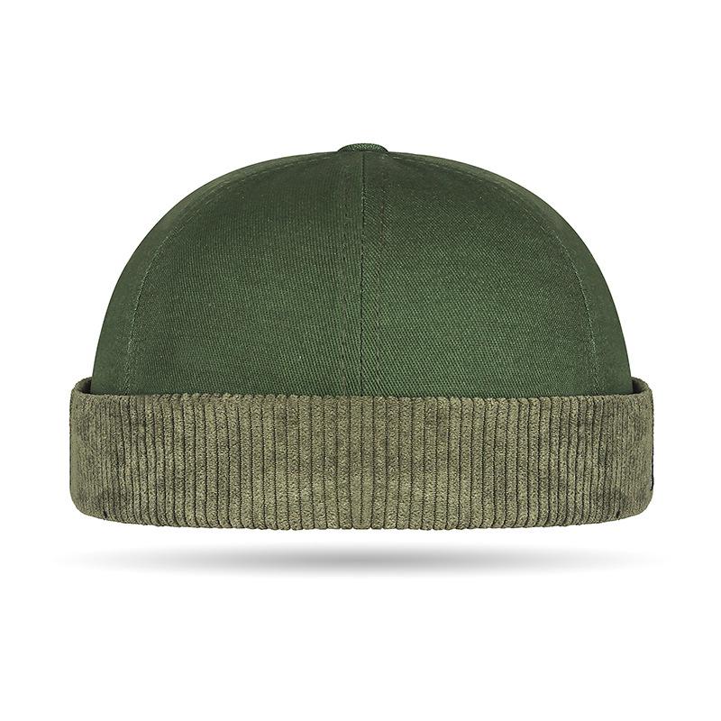 Men's and Women's Harajuku Color-matched Tang Hats, Trendy and Stylish, Sailor's Patchwork Velvet Leather Label Landlord Hats