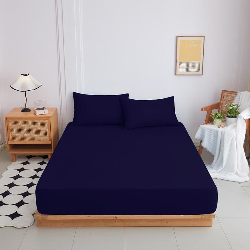 Napínací prostěradlo s gumičkou Jednobarevný chránič matrace pro jednolůžkové, dvoulůžkové a king postele 100% bavlna