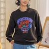 Vans Pullover Round Neck Sweet Cool Printed Long Sleeve Sweatshirt Women Sweatshirt Black VN000KCEBLK