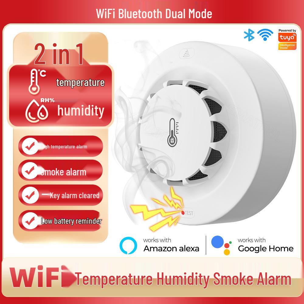 Tuya Smart WiFi Smoke Detector with Temperature and Humidity Sensing