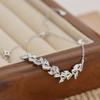Sterling Wheat Pendant Bracelet Women Lightweight Luxury Floral Design Minimalist Friendship Jewelry