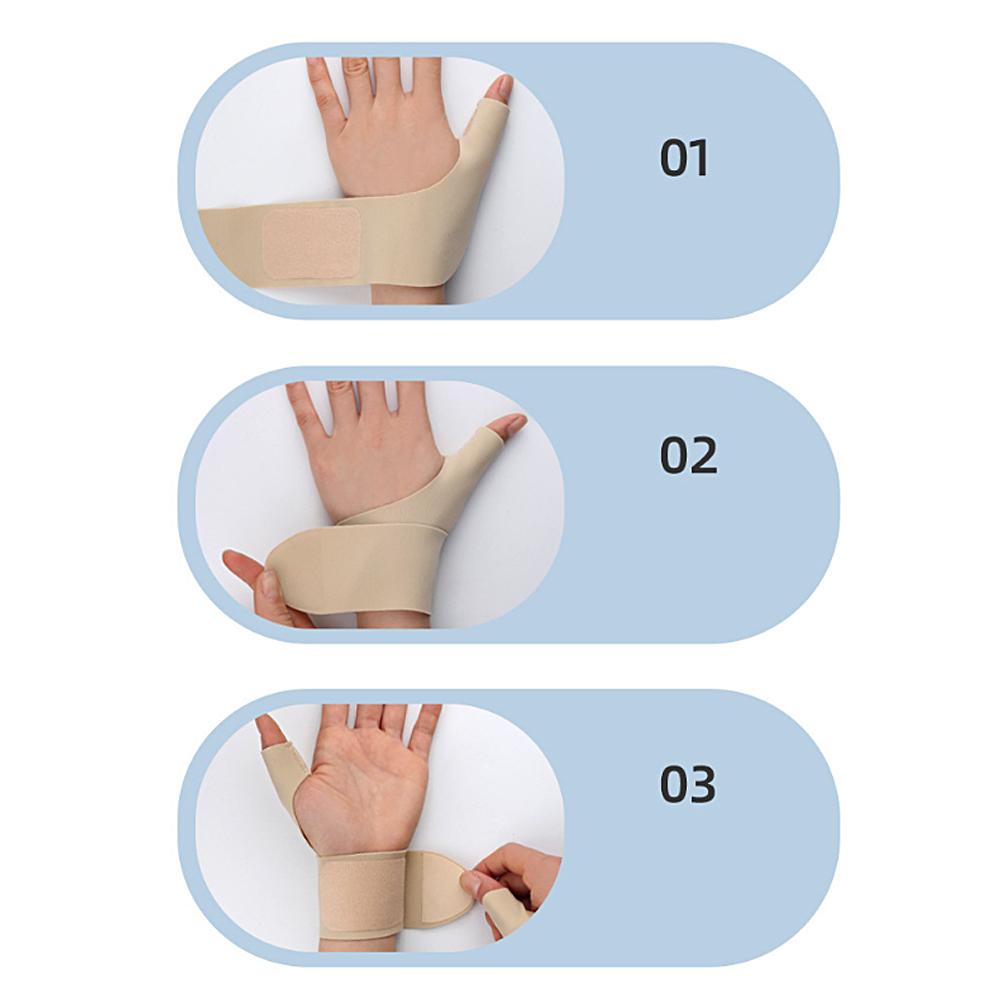 1 Pair Elastic Thumb Wrist Support Sleeve – Breathable Compression for Arthritis, Tendonitis, Sprains, and Sports (Left & Right Hand)