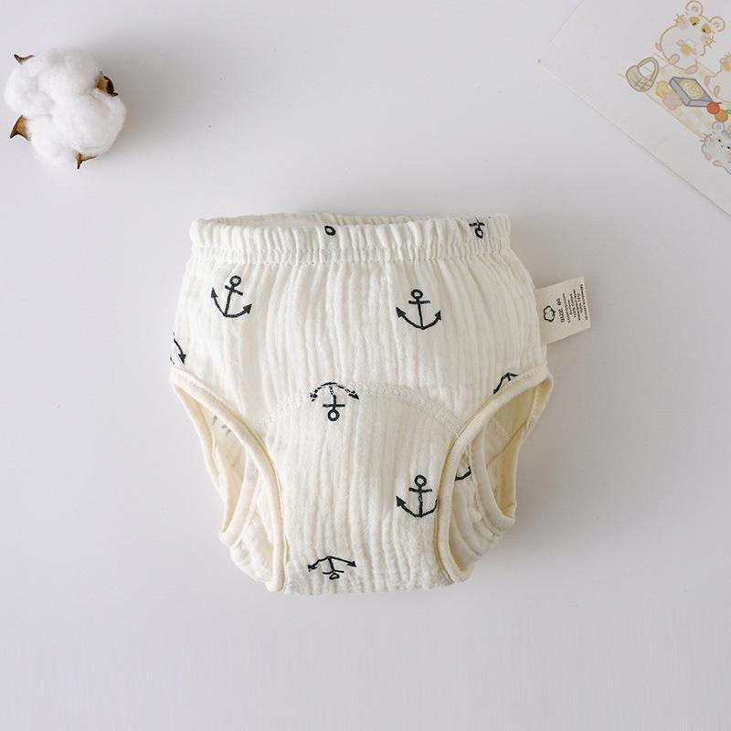 Korean Style Winged Baby Gauze Pull-up Pants: Pure Cotton Diaper Cover & Training Pants