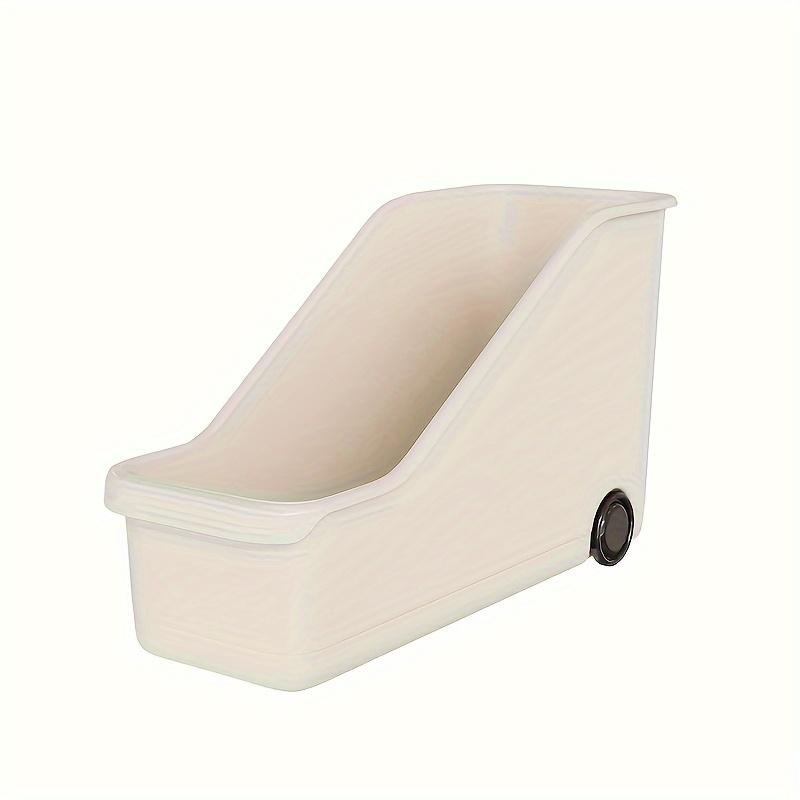 

1 корзина для хранения, корзина для разных вещей на колесиках, портативный наклонный органайзер под раковиной, кухонные ящики для хранения и органайзеры Small size белый