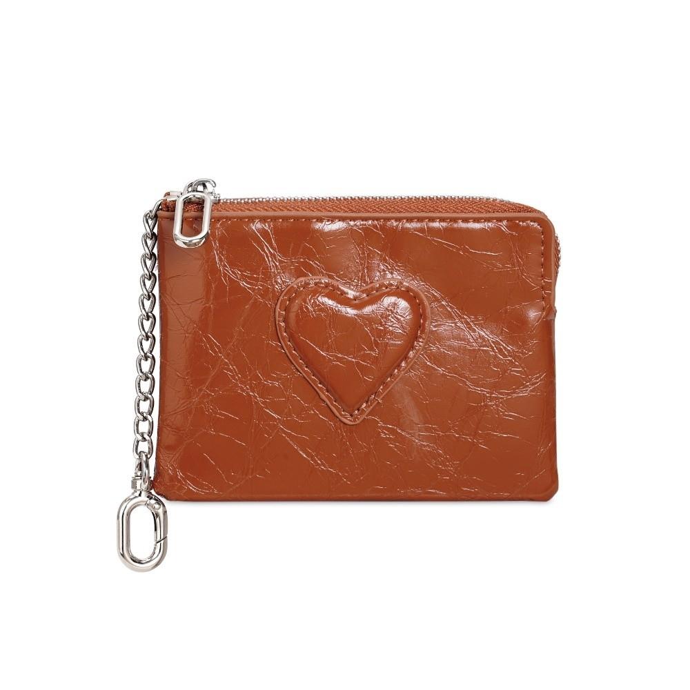 Fashion Leopard Print Coin Purse PU Leather Zipper Card Holder Heart Shaped Mini Card Wallet Travel