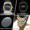 Binbond B0756 0756 Men Quartz Movement Watch Stainless Steel Band Auto Date Waterproof Luminous Business Casual Male Wristwatch