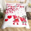 Rose Flower Bedding Set Valentine's Day Duvet Cover Romantic Couple Theme Comforter Cover Red Flower Blossom Petals Quilt Cover