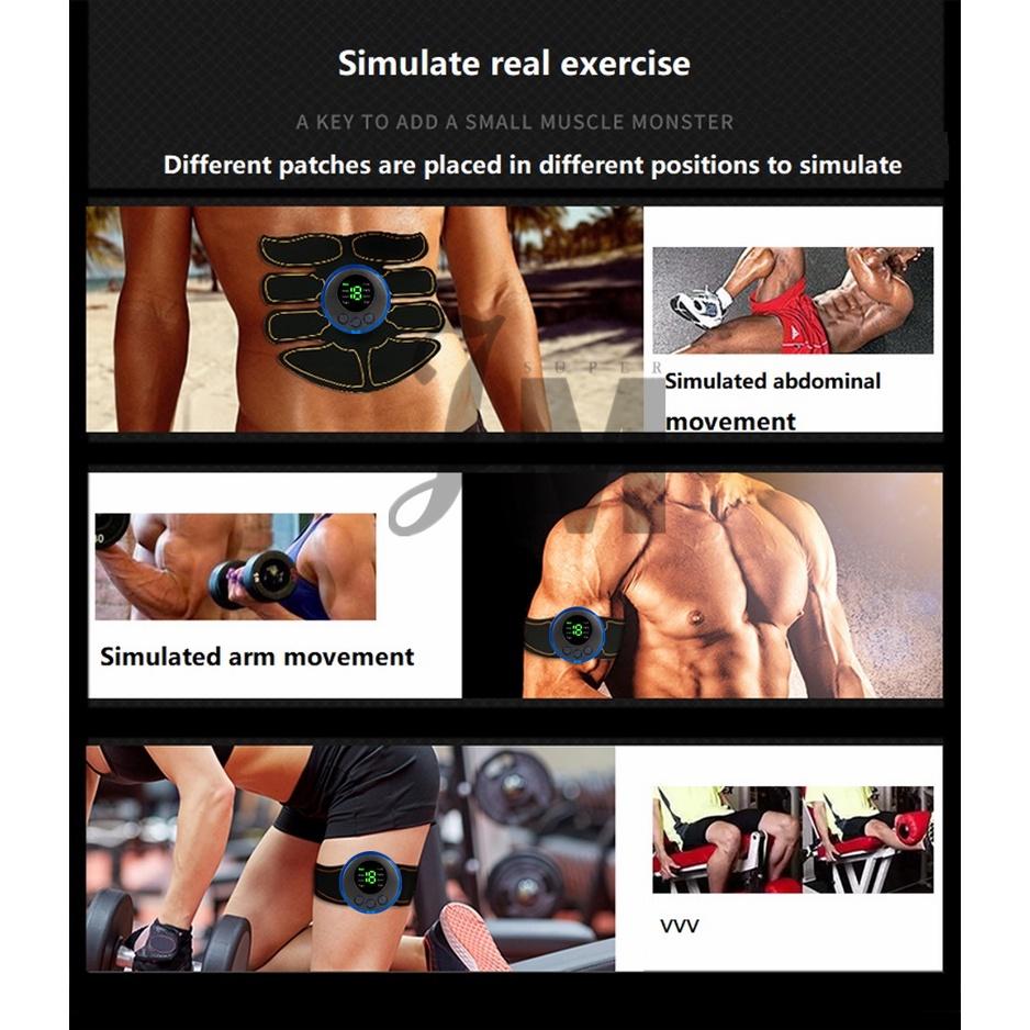 EMS Electric Muscle Stimulator Fitness Massage Abdominal Trainer Toner Body Slimming Massager Home Gym Equiment