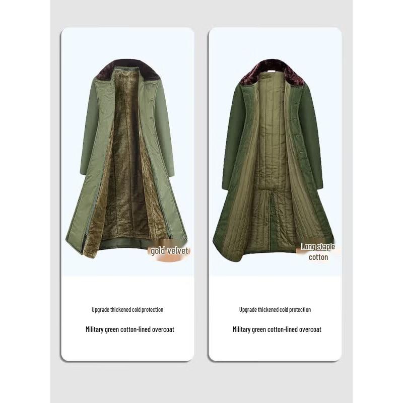 Men s Winter Thickened Long Security Cotton Coat