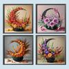 5D DIY Partial Special Shaped Drill Diamond Painting Flower Basket Decor 30x30cm
