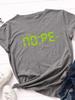 Alarm Clock Display Nope Print Women T Shirt Short Sleeve O Neck Loose Women Tshirt Ladies Tee Shirt Tops Camisetas Mujer