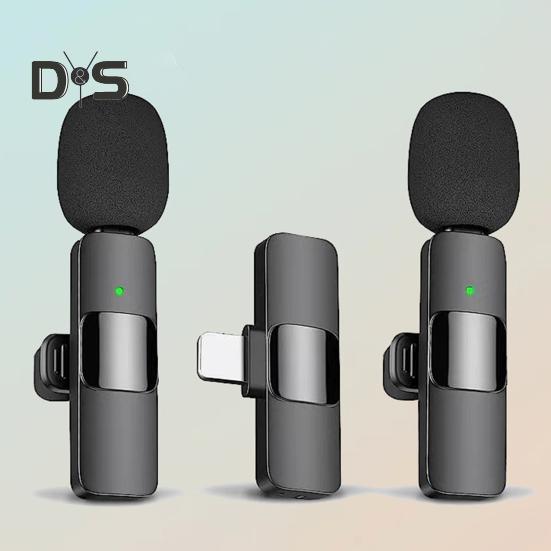 Mini Wireless Clip-on Microphone Stable Signal Noise Reduction Video Recording Rechargeable Easy Setup Lavalier Microphone