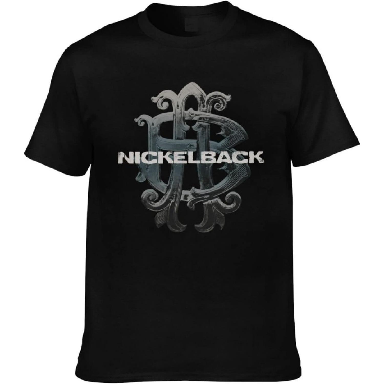 

Мужская футболка KKVEE Nickelback Хлопковая футболка с коротким рукавом Графическая футболка S чёрный