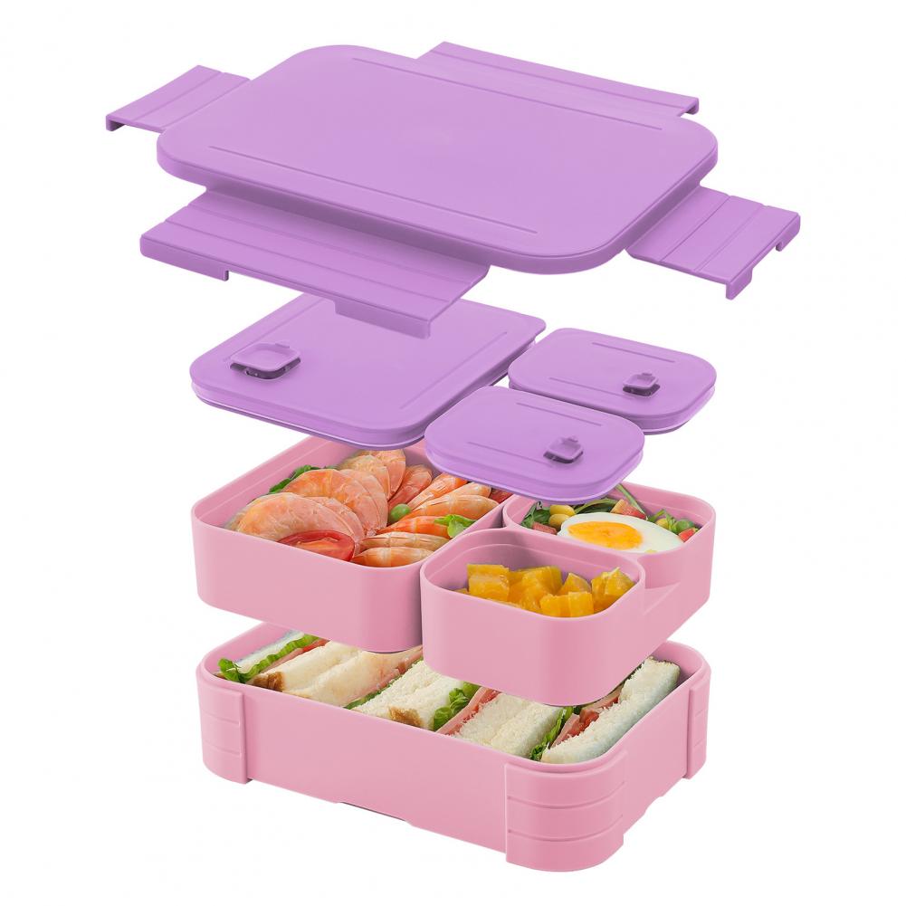 Lunch Box Leak Proof Bpa-free Bento Lunch Box for Adults Kids Multi-compartment Meal Planning Container for Work