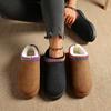 Fashion Two Wear Fluffy Slippers Female Fur One Autumn Winter 2025 New Baotou Half Drag Thick Bottom Muffin Cotton Shoes for Women
