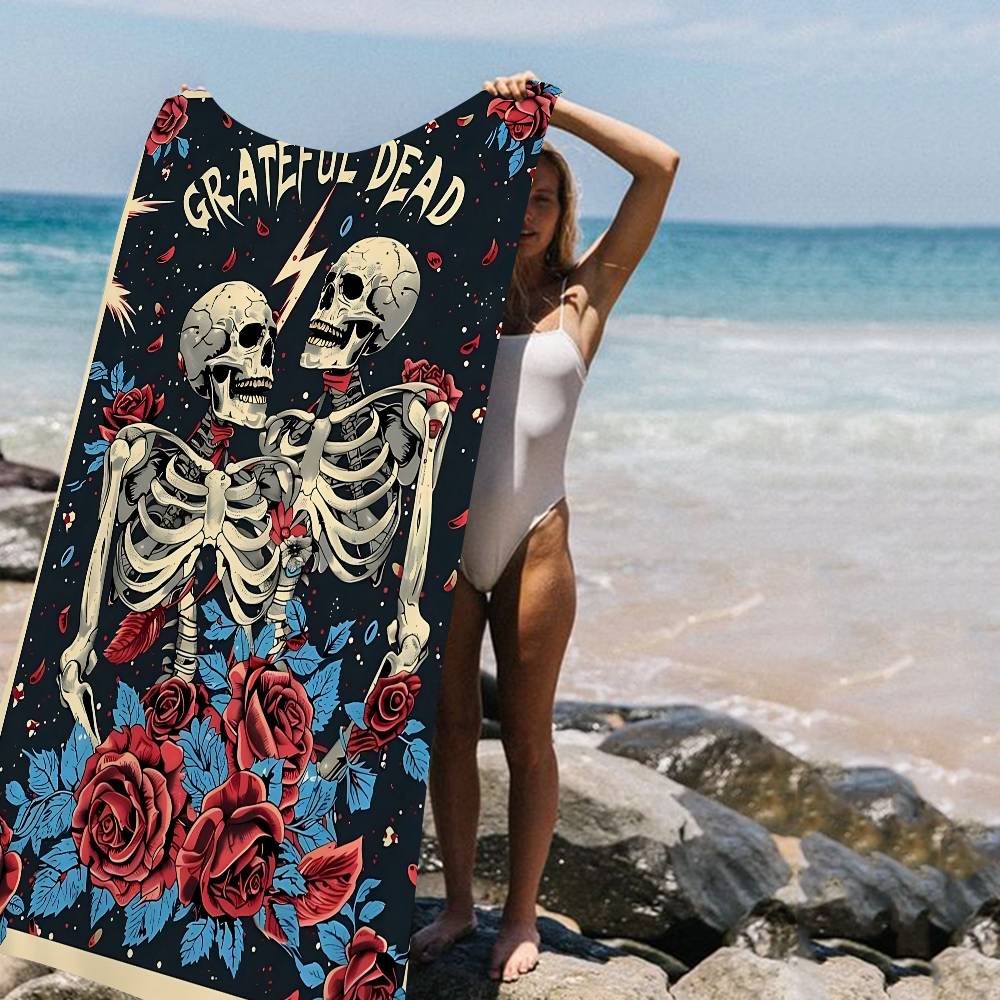 G-Grateful D-Dead Band Große Mikrofaser Strandtücher Schnelltrocknendes Handtuch Sand Strandtücher Poolhandtuch Für Reisen Schwimmbad Yoga