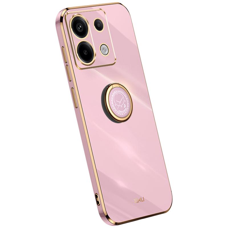 XINLI For Xiaomi Redmi Note 13 Pro 5G/Poco X6 5G Case TPU Phone Back Cover Electroplating Edge with Kickstand