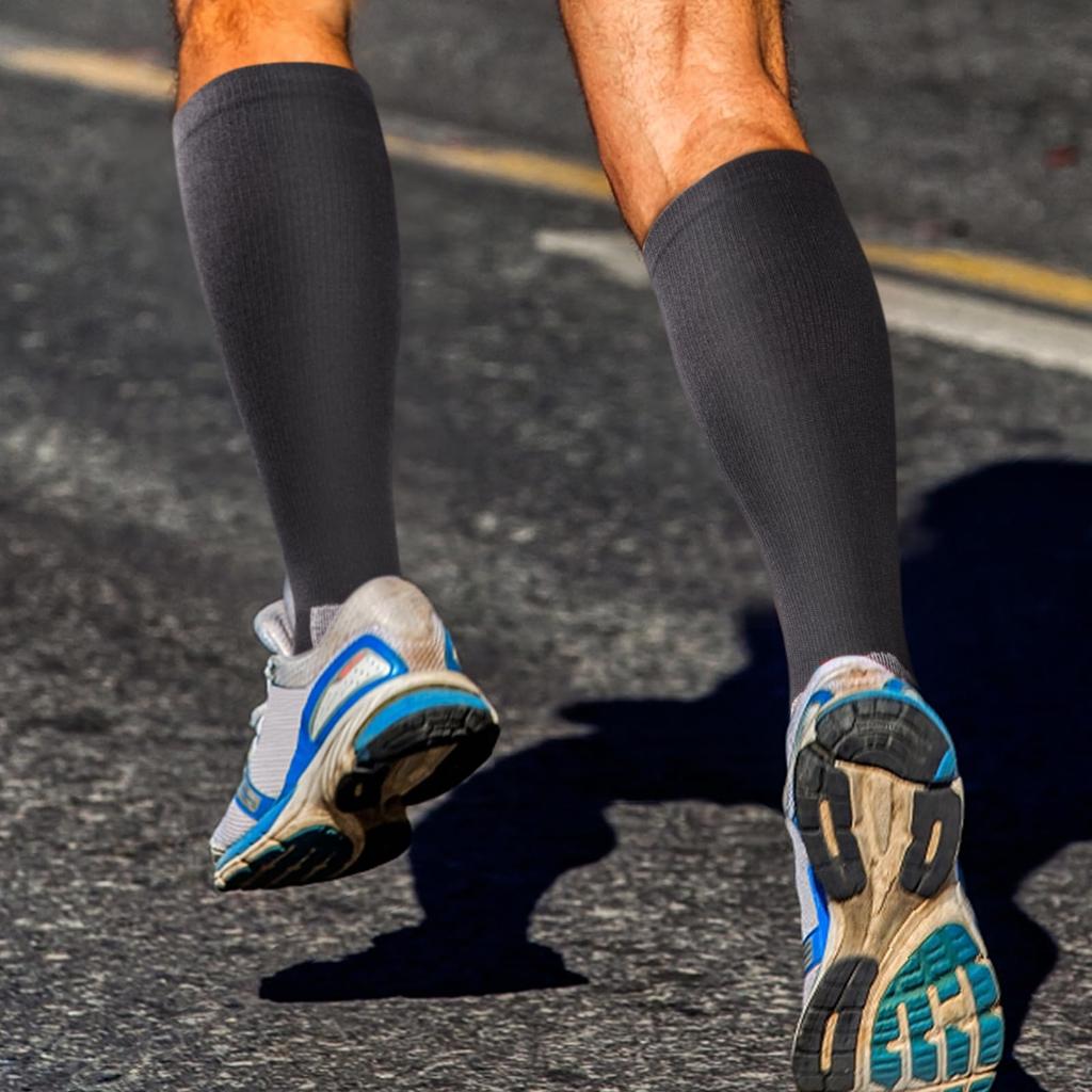 YUEDEGE Kompressionssocken für Sport Radfahren Kompression Geeignet für 3er-Set Herren, Schwarz, Socken, Walking, Laufen, Socken, Strümpfe, Herren, 25-27cm,