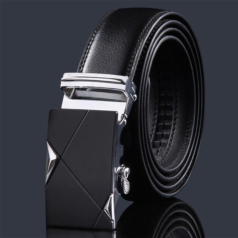 Men's High-End Genuine Leather Automatic Buckle Belt