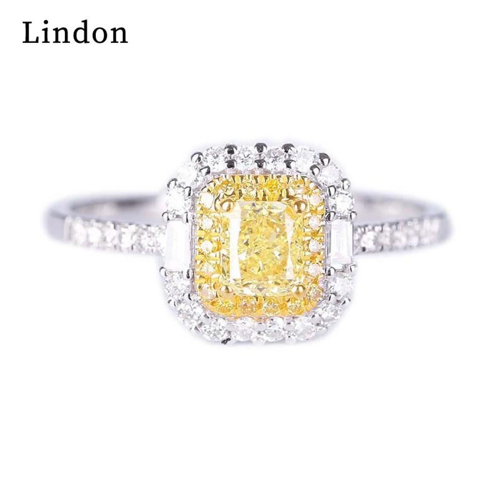 Lindon Classic Copper Alloy Zircon Ring Ladies Jewelry Wedding Promise Party Gift
