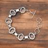 White Topaz Gemstone : 925 Sterling Silver Handmade Multi Gemstone Bracelet Jewelry