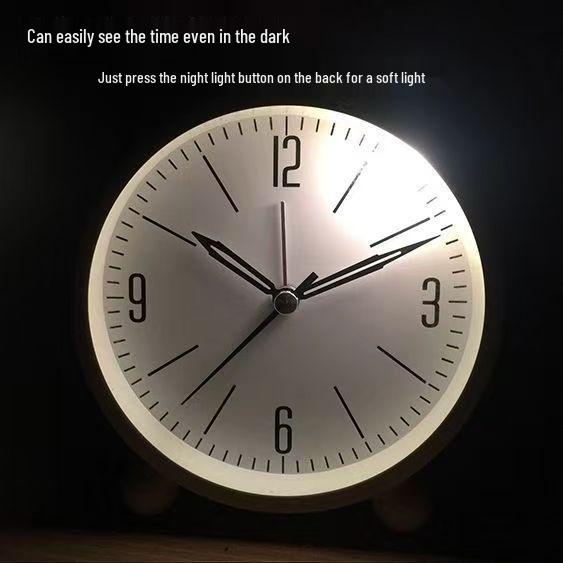 Stylish Silent Metal Alarm Clock for Students' Desks & Nightstands, Perfect for Living Room or Bedroom.