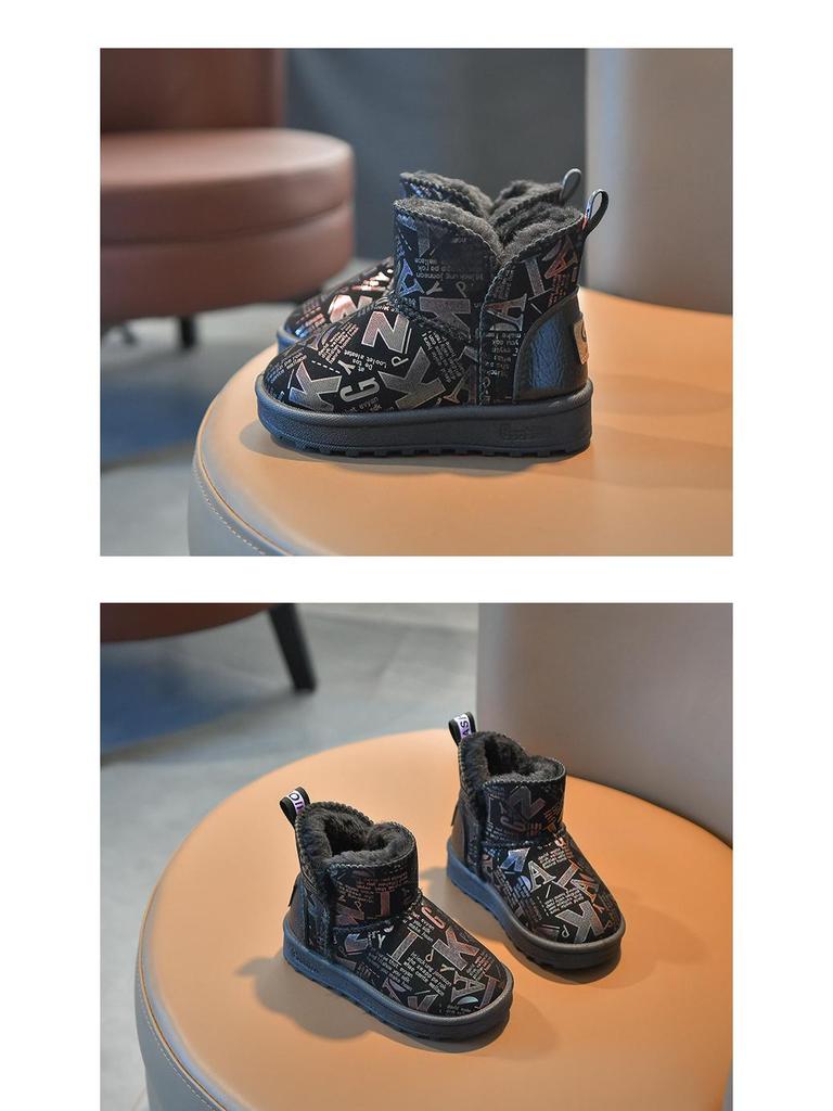 Children's Fleece-Lined Snow Boots 2025 - Winter Style, Soft Sole, Thickened for Warmth