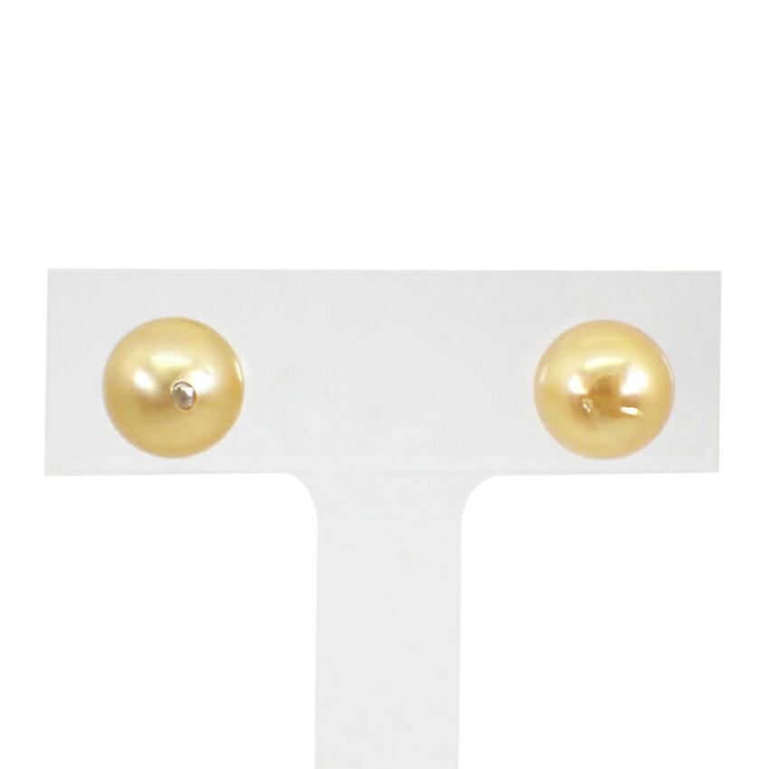 

[New] K18 South Sea White Pearl/Golden Pearl Earrings/g517-42