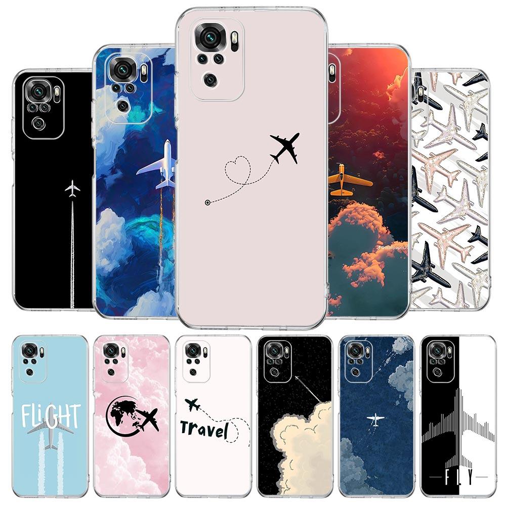 Handyhülle für Xiaomi Redmi Note 15 14 13 12 4G 10 11 Pro Plus 5G 14C 13C 12C 10C Klare Weiche TPU Hülle Flugzeugmuster
