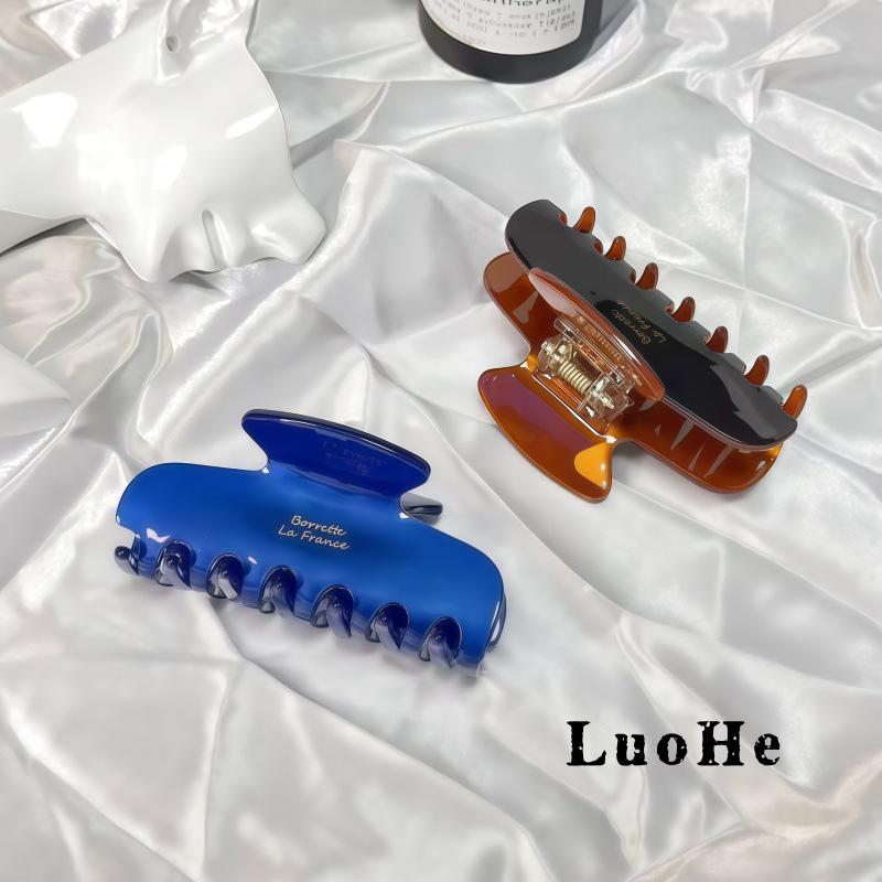 Luohe High-End Korean French Acetate Hair Clip - Women's Updo & Shark Accessory