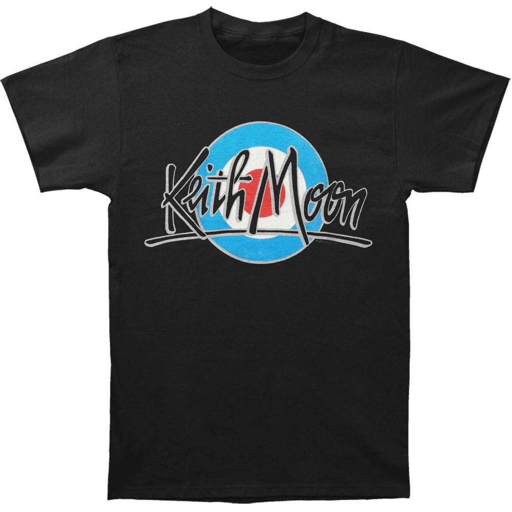Men's Who Keith Moon Mod Target (Black) Slim Fit T-shirt Black
