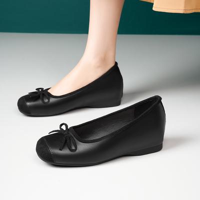 Schleife Innenhöhenerhöhung Ballett Einzelschuhe Damen Sommer kleine Größe bequem und elegant Beanie Schuhe Damen flach Damen Einzelschuhe