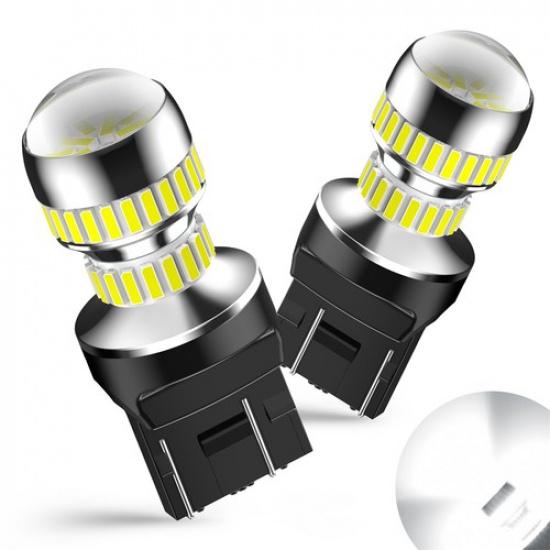 2pcs AUXITO White 7443 7440LED Light Brake Tail Turn Signal Reverse Bulbs CANBUS