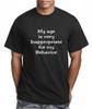 My Age Is Vey Inappropriate for My Behavior Xmas Present Funny Cotton T Shirt Mens Womens Tees Top