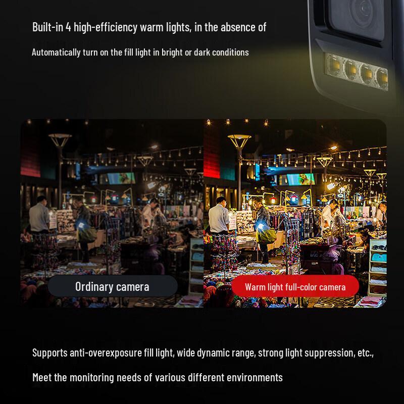 Dahua 4MP Full-Color Night Vision Outdoor Bullet IP Camera CN Plug (adapter Included)