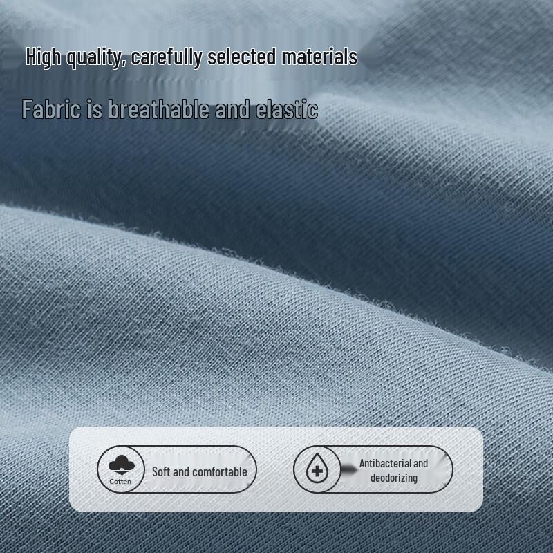 MiiOW Men's Seamless Antibacterial Cotton Briefs 3-Pack