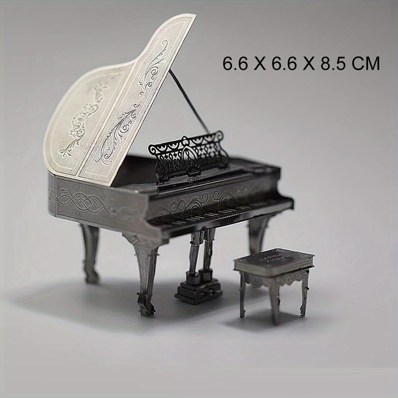 3D Metal Assembled Model DIY Jigsaw Puzzle Instruments Piano Guitar Drum Cello Bass Model Handicrafts Desktop Ornament Toy Gift