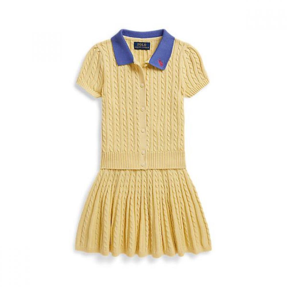 Polo Ralph Lauren Girls Mini Cable Cotton Polo Cardigan And Skirt 2 6 Cwpo2str2u20027700 3