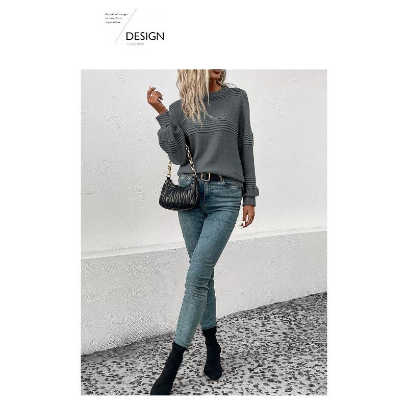 Women S Long Sleeve Multicolor Solid Casual Sweater For Autumn Winter