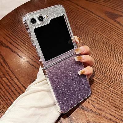 Luksusowe Brokatowe Gradientowe Etui Blingbling na Telefon Dla Samsunga Galaxy Z Flip 5 Z Flip 3 5G ZFlip4 Z Flip6 Odporny na Wstrząsy Tylny Pokrowiec