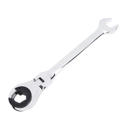 Clé à cliquet à tête flexible ouverte 19 mm 72 dents Réglable à 180 degrés Clé à cliquet tubulaire pour conduites de carburant, de frein et de climatisation