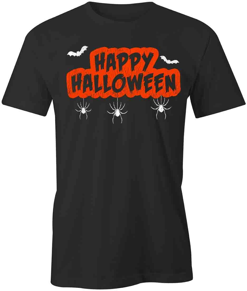 HAPPY HALLOWEEN TShirt Tee Short-Sleeved Cotton CLOTHING S1BSA462 M