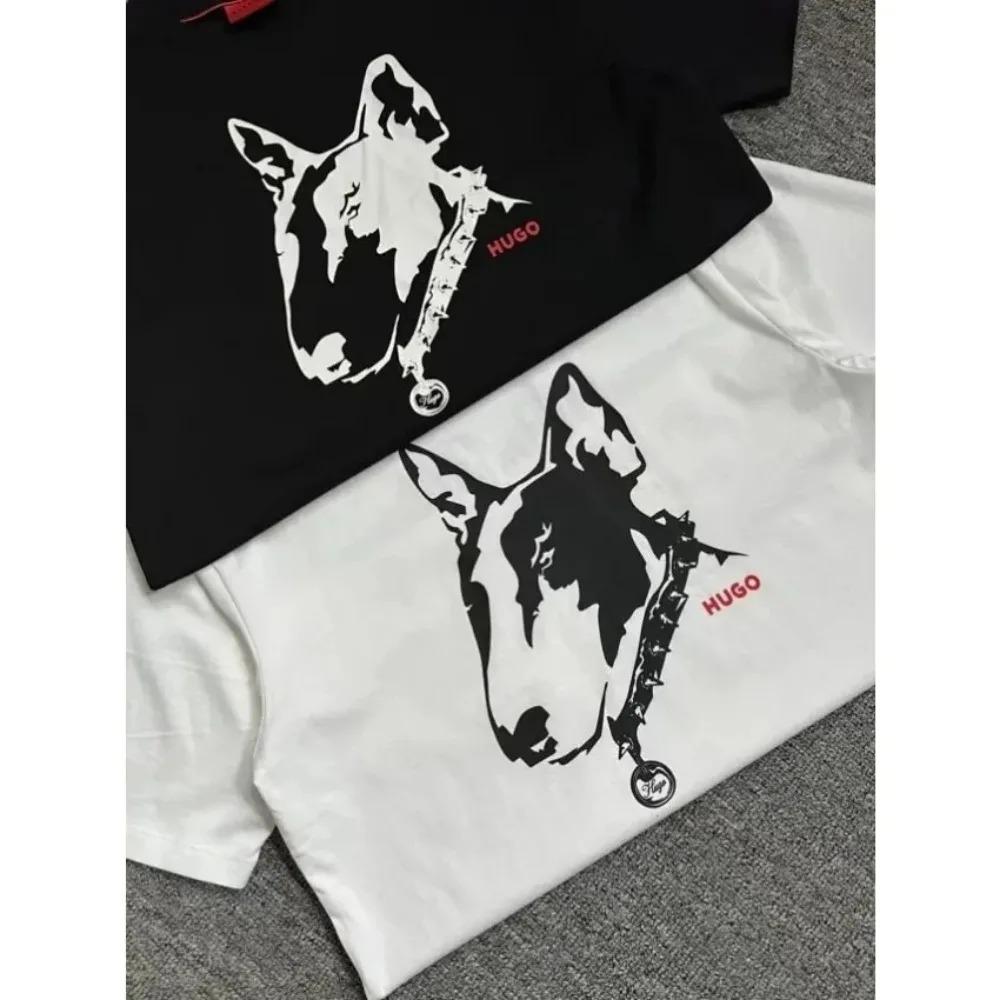 2024 Herren Damen T-Shirts Designer T-Shirts Hugo Print Kurzarm Luxusmarke Übergroßes Oberteil Rundhalsausschnitt Herren Damen Baumwoll-T-Shirts