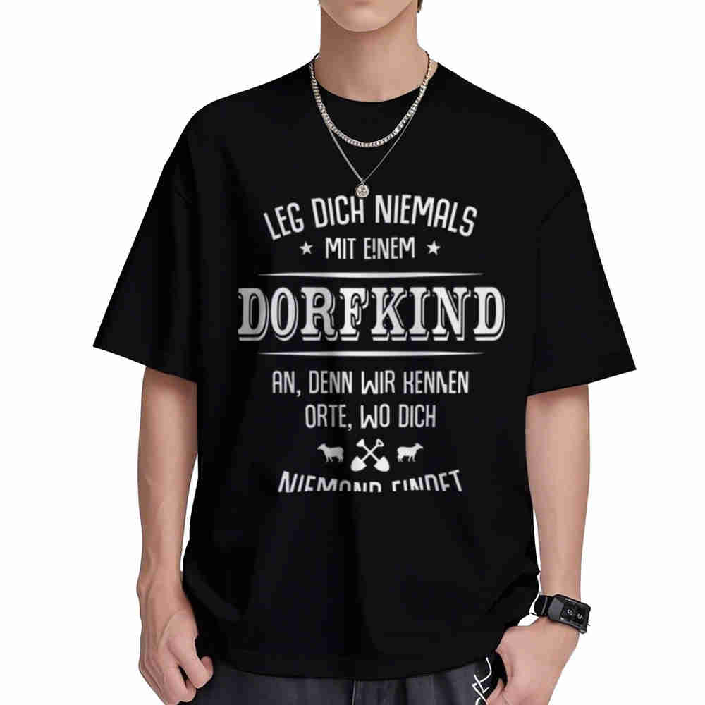 Dorfkind German Print Short Sleeve Tee 100% Cotton T-Shirt