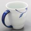 Hogdseirrs Hasami-Keramik Wayama-Ofen Blumenbecher mit Linienblumenmuster 385827