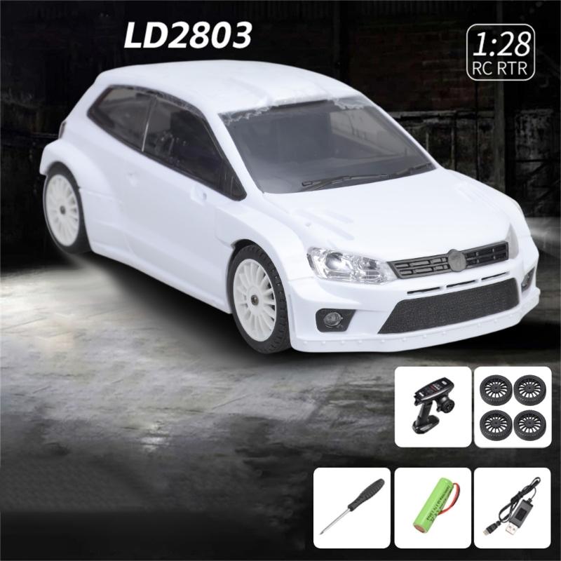 1/28 Remote Control Drift Car 4Wd High Speed Racing Toy with Led Lights for Kids and Adults