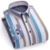 Winter Thermal Shirts Long Sleeve for Men 2 Layers Cotton Oxford Easy Care Warm Male Plaid Shirts Casual Business