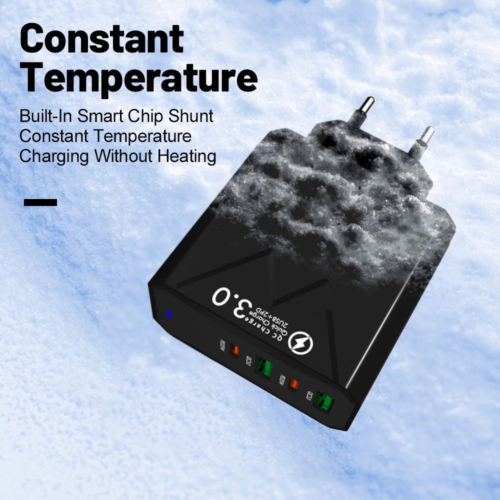 65W PD Fast Charger QC3.0, Compatible with Phones and Tablets, EU Standard.